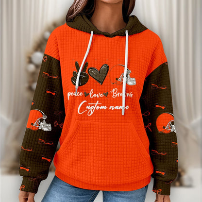 Premium NFL X CLE Women's Waffle Hoodie NDT NHM