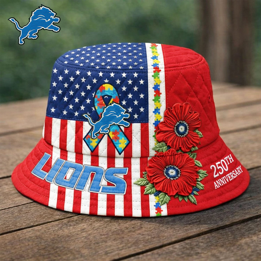 Premium NFL X DL Autism 250th Anniversary Bucket Hat  NDT VHM