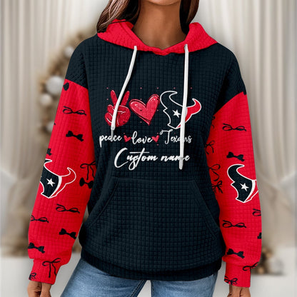 Premium NFL X HOU Women's Waffle Hoodie NDT NHM