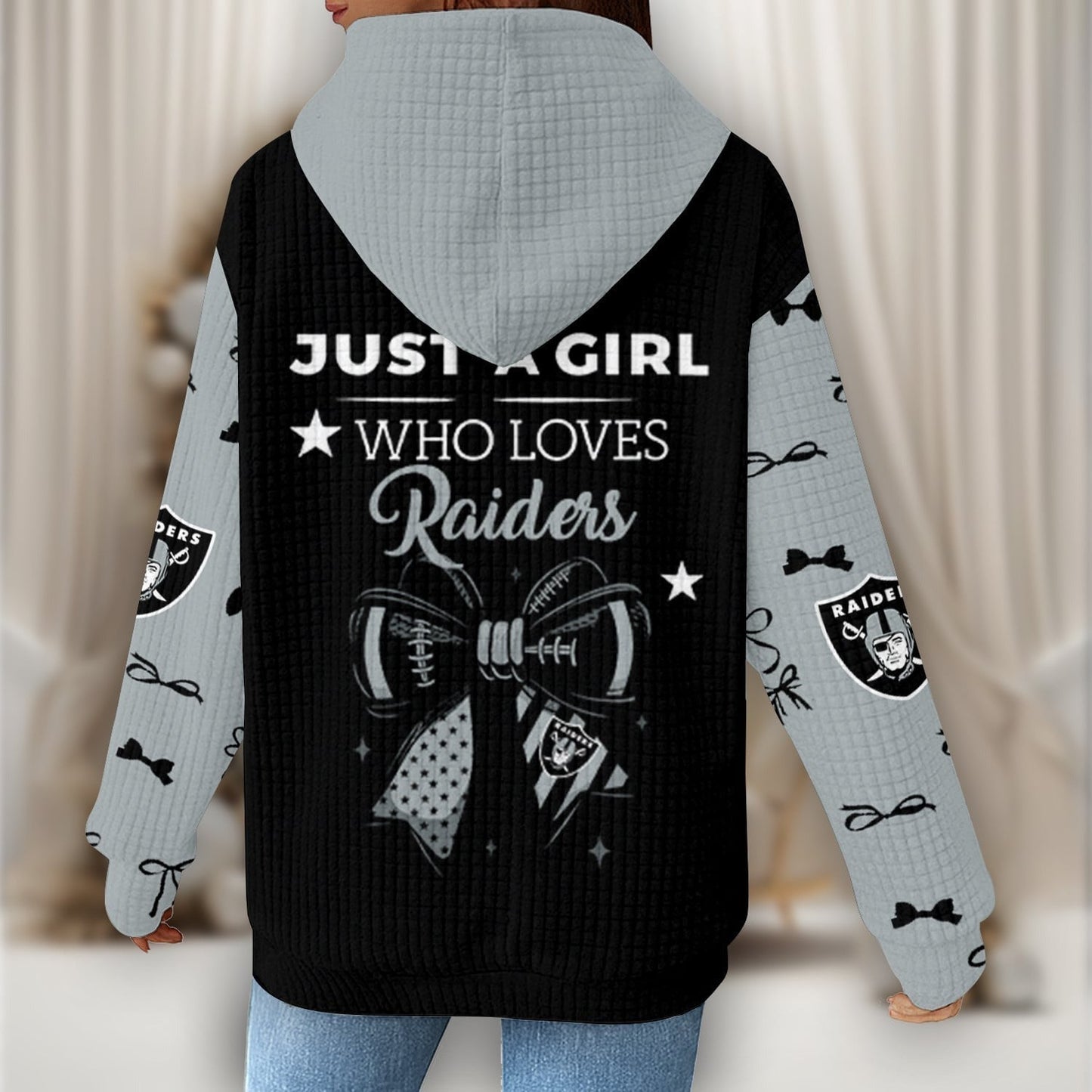 Premium NFL X LV Women's Waffle Hoodie NDT NHM