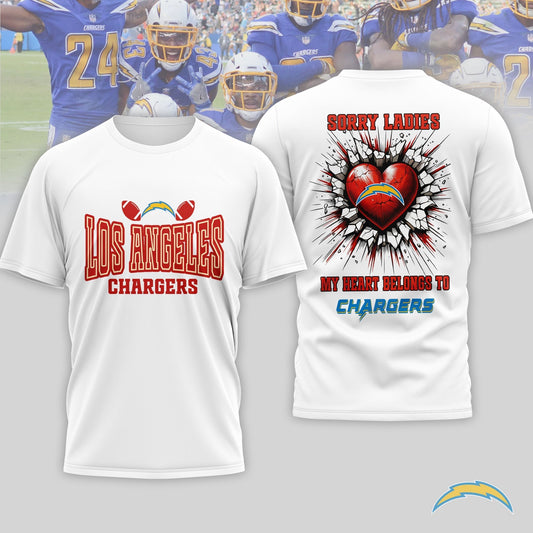 Premium NFL X Los Angeles Chargers Valentine's Day 3D Shirt NDT LVH