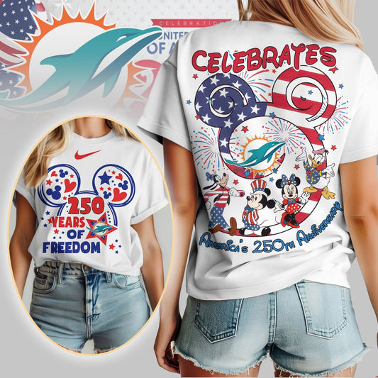 Premium NFL X MD Mouse  Celebrates America 250th Anniversary Women Shirt NDT LVH