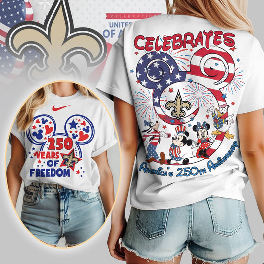 Premium NFL X NOS Mouse  Celebrates America 250th Anniversary Women Shirt NDT LVH