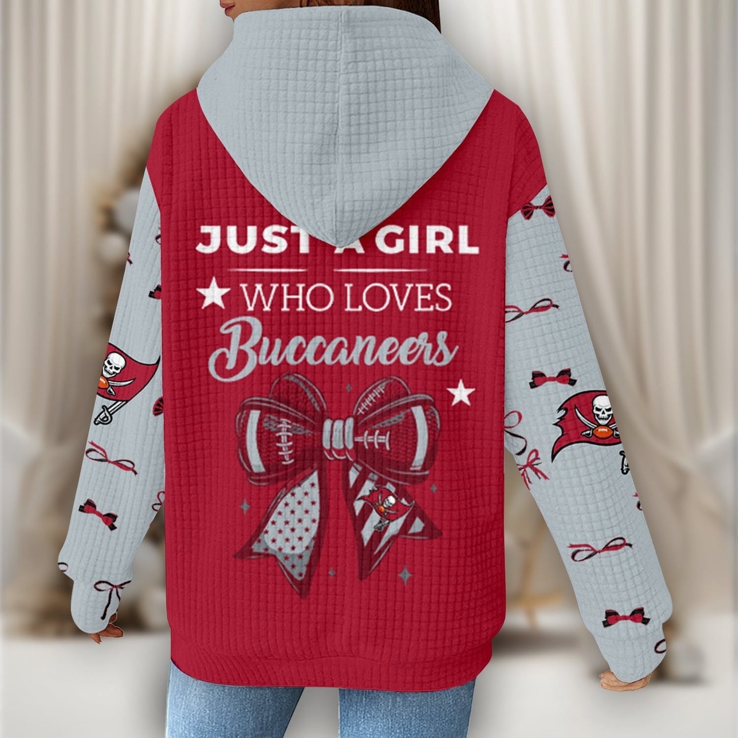 Premium NFL X TB Women's Waffle Hoodie NDT NHM
