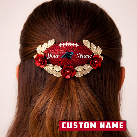 Premium NFL x Carolina Panthers Personalized Women's Hair Pin - Valentine Edition NDT LVH