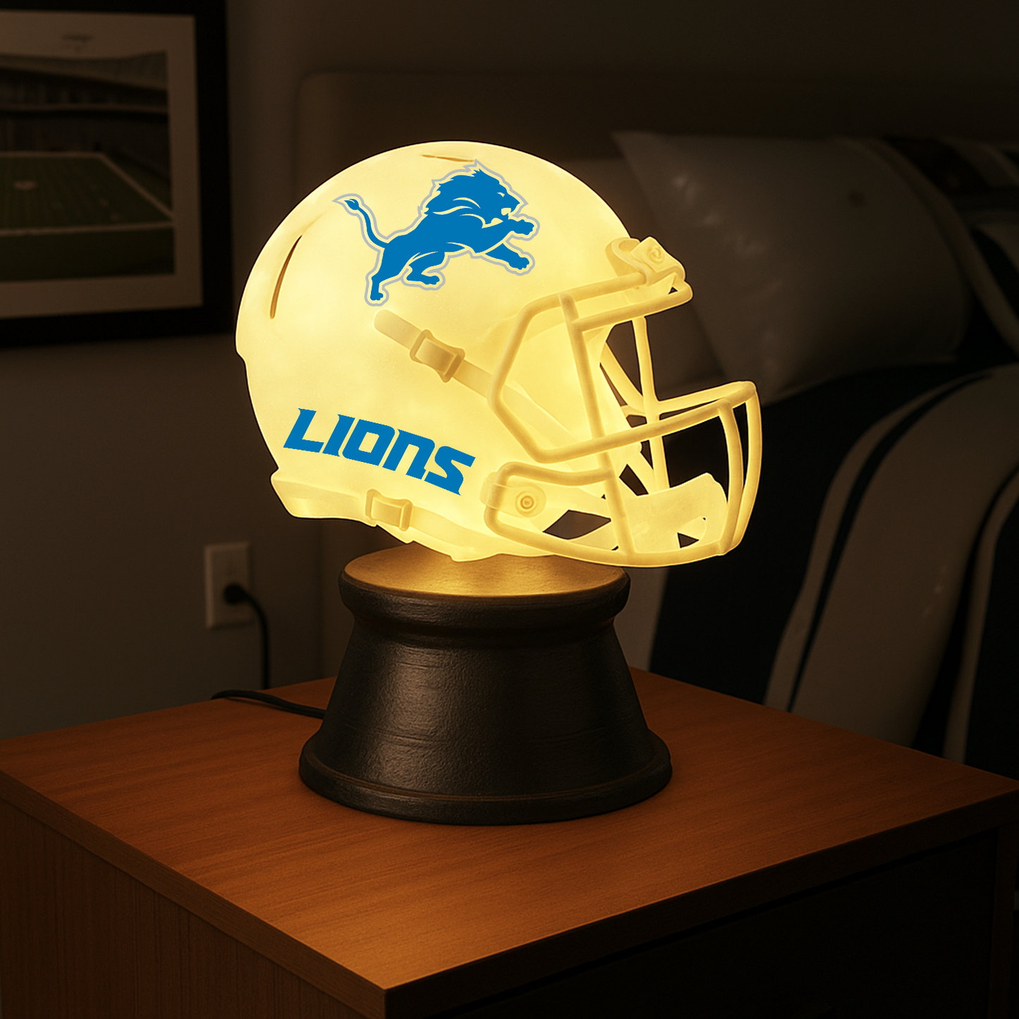 Premium NFL x DET LED Helmet Night Light DATND NMD TANTD