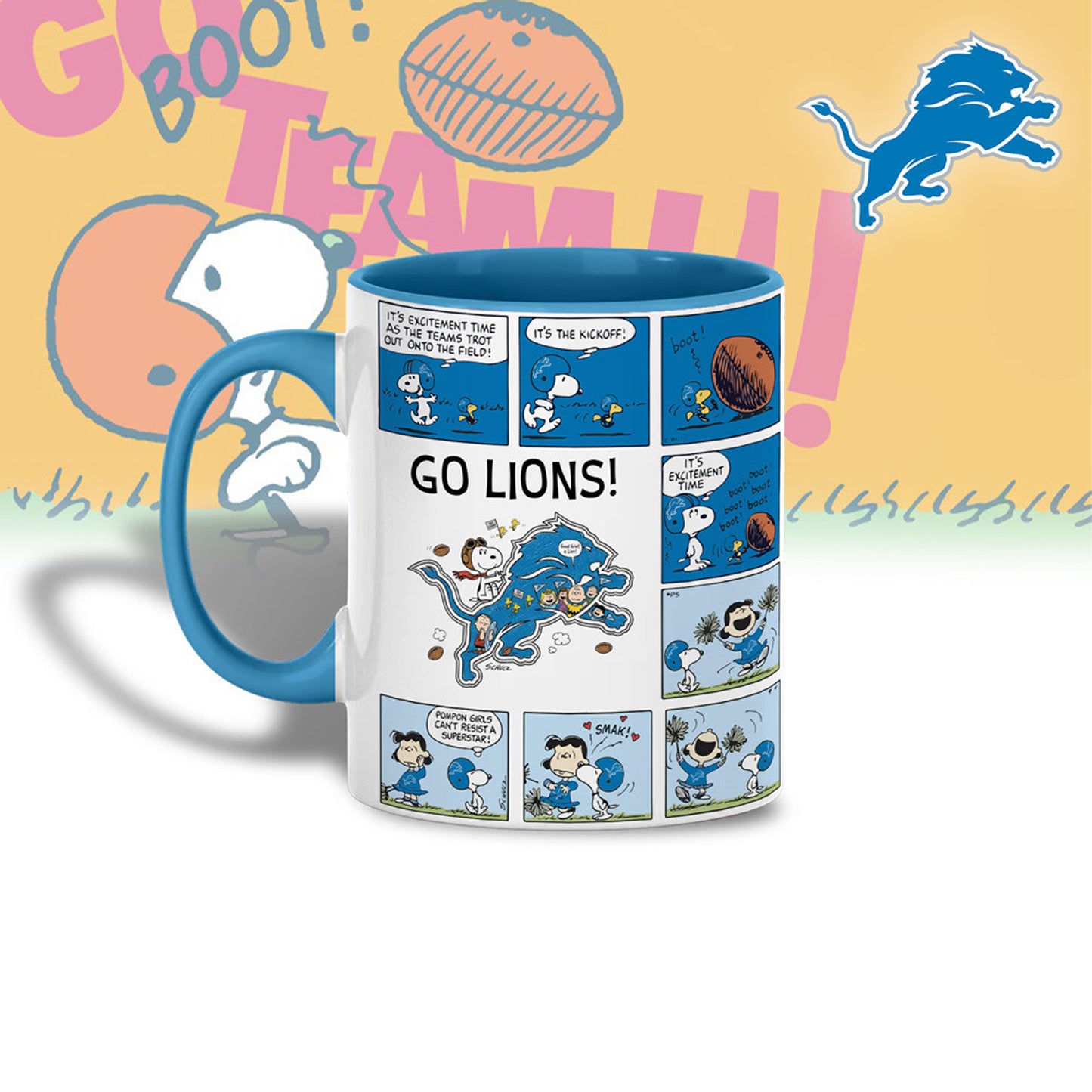 Premium NFL x DL Peanuts Comic Mug NDT NHM