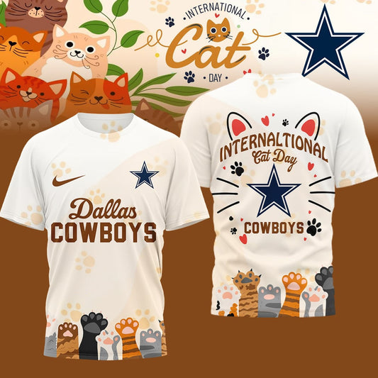 Premium NFL x Dallas Cowboys International Cat Day 3D Shirt NDT LVH
