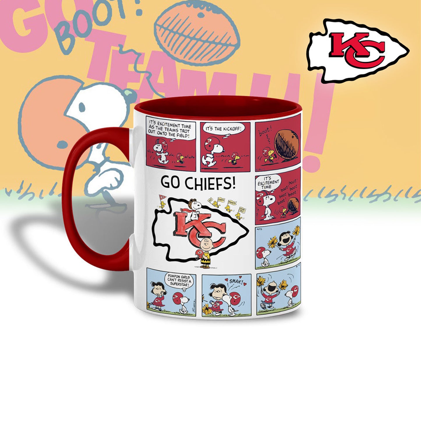 Premium NFL x KCC Peanuts Comic Mug NDT NHM