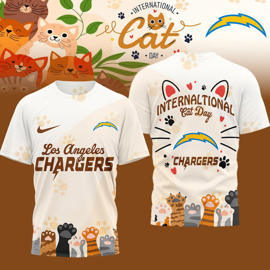 Premium NFL x Los Angeles Chargers International Cat Day 3D Shirt NDT LVH
