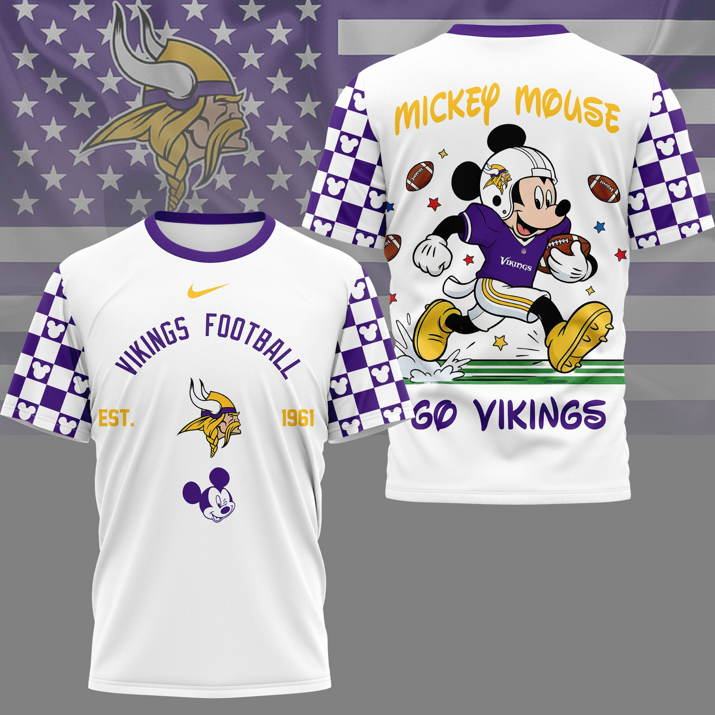 Premium NFL  x MV Mouse Football 3D Shirt NDT VHM