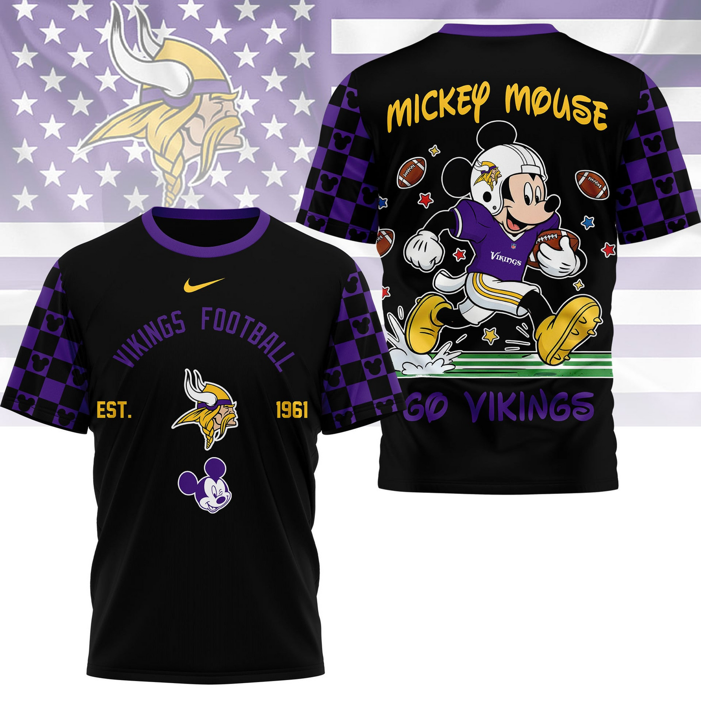 Premium NFL  x MV Mouse Football 3D Shirt NDT VHM