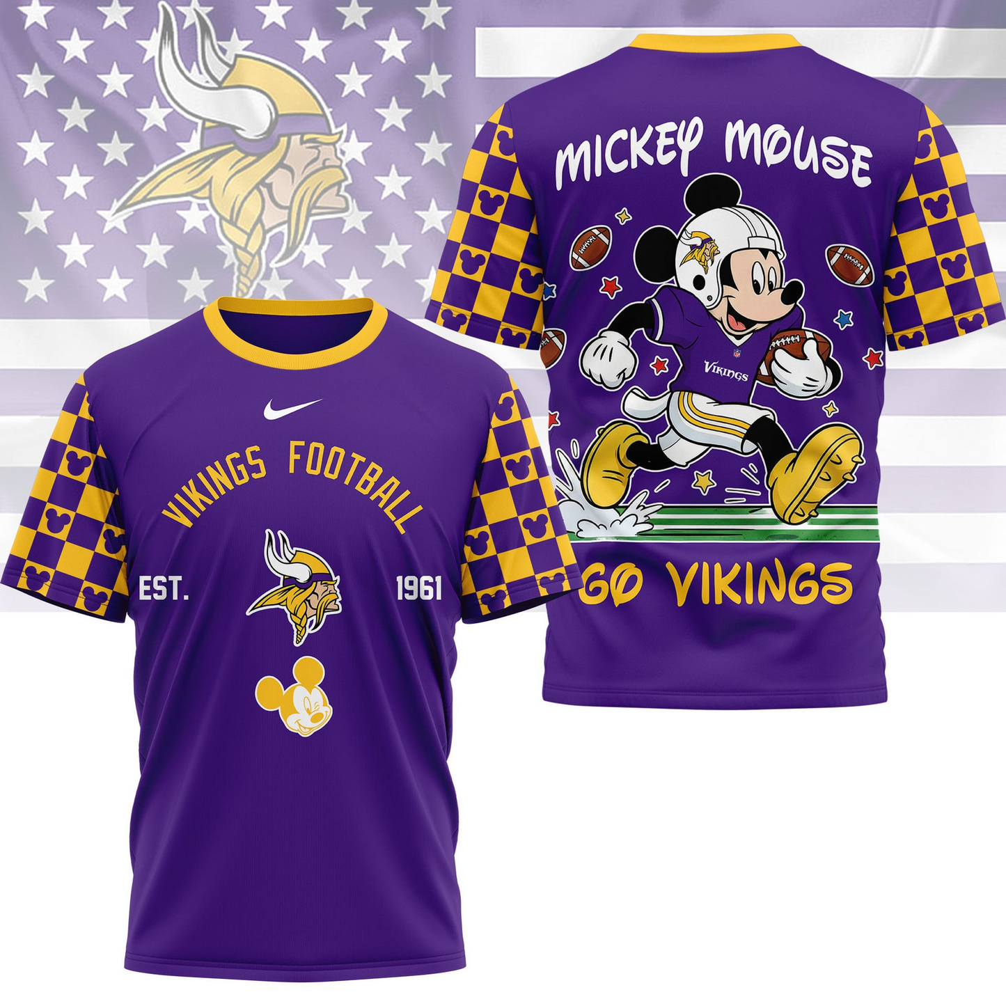 Premium NFL  x MV Mouse Football 3D Shirt NDT VHM