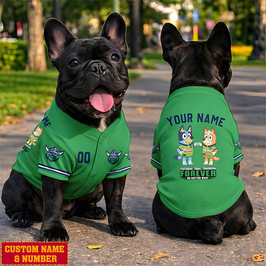 Premium NRL x CR Bluey & Bingo Pet Shirt Custom Name & Number Limited Edition NDT LVH