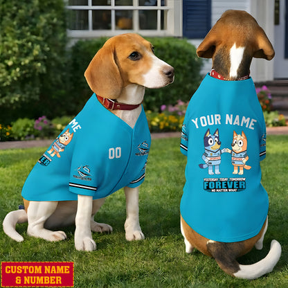 Premium NRL x CS Bluey & Bingo Pet Shirt Custom Name & Number Limited Edition NDT LVH
