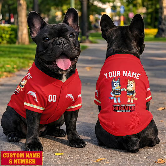 Premium NRL x DOL Bluey & Bingo Pet Shirt Custom Name & Number Limited Edition NDT LVH