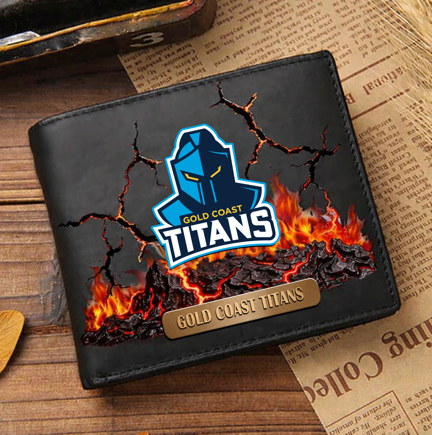 Premium NRL x GCT 3D Ember Embossed Lucky Wallet NDT VHM