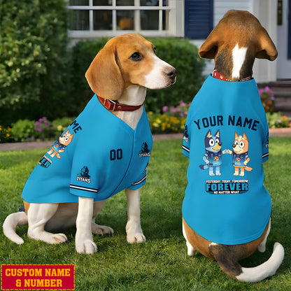 Premium NRL x GCT Bluey & Bingo Pet Shirt Custom Name & Number Limited Edition NDT LVH