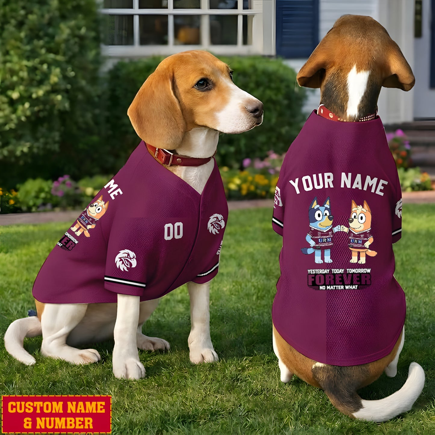 Premium NRL x MSE Bluey & Bingo Pet Shirt Custom Name & Number Limited Edition NDT LVH