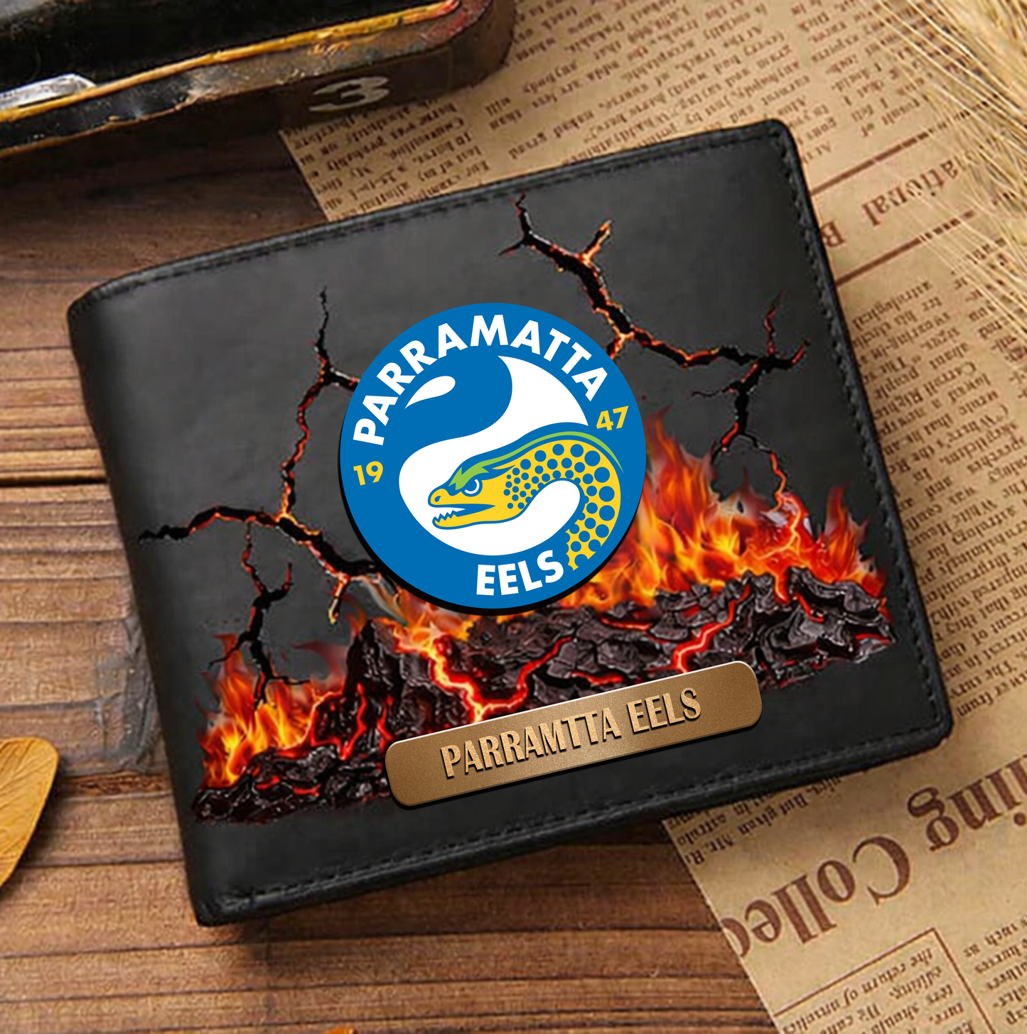 Premium NRL x PE 3D Ember Embossed Lucky Wallet NDT VHM