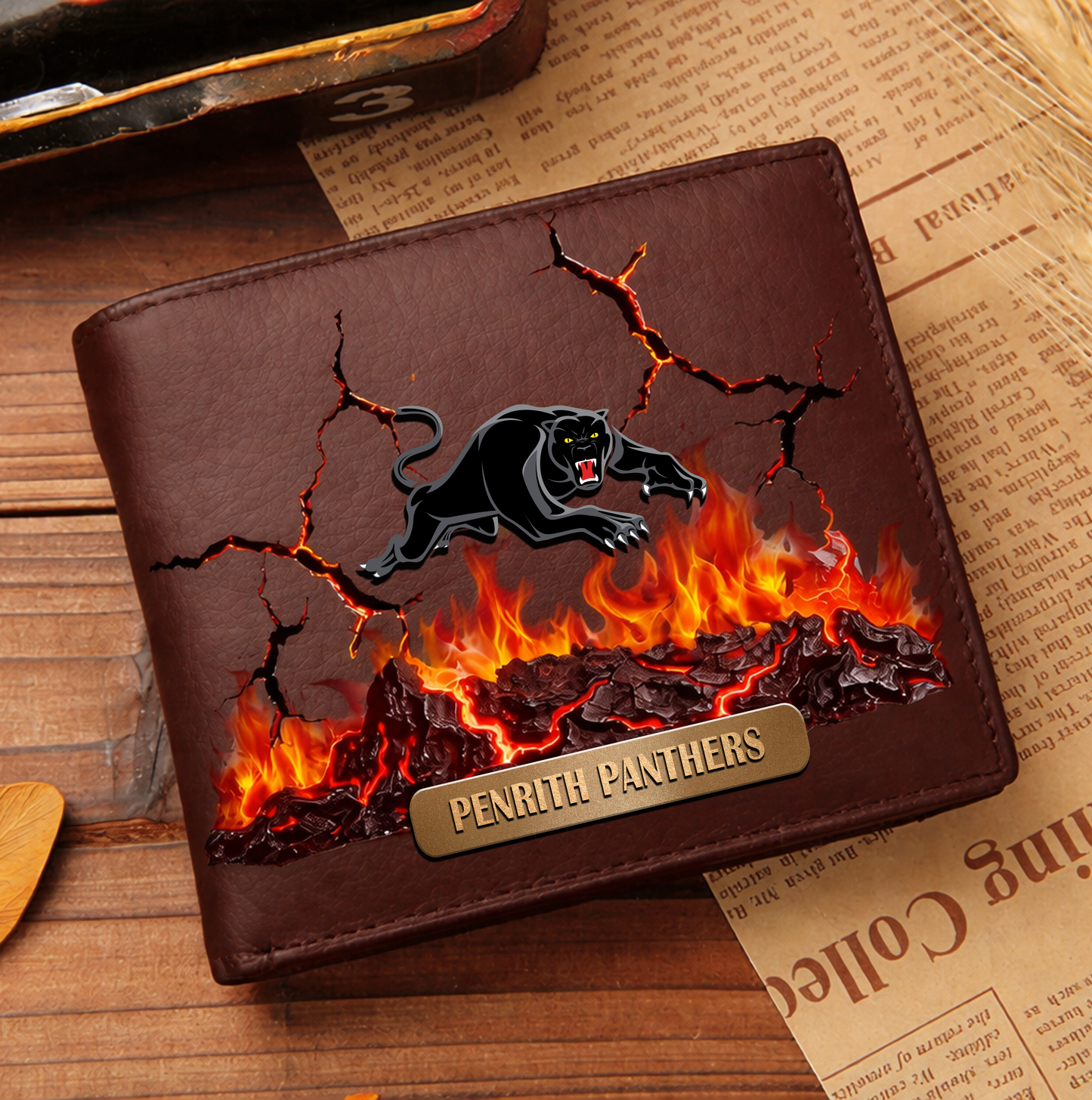 Premium NRL x PP 3D Ember Embossed Lucky Wallet NDT VHM