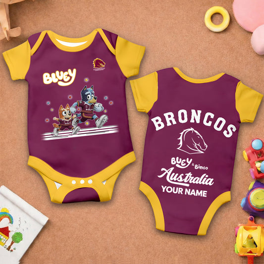 Premium x BB Bluey & Bingo  Baby Romper Custom Name For Kids V3 NDT LVH