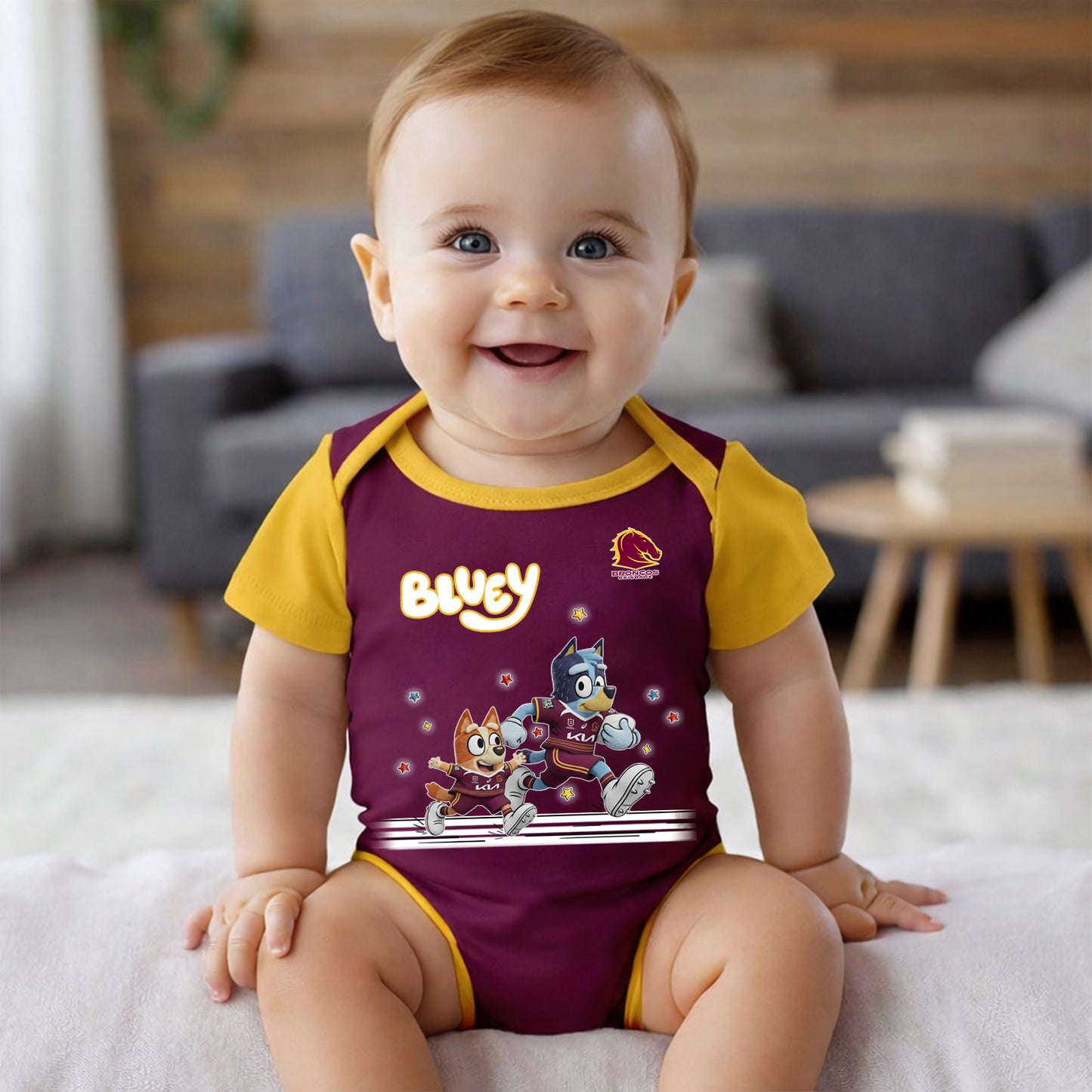 Premium x BB Bluey & Bingo  Baby Romper Custom Name For Kids V3 NDT LVH