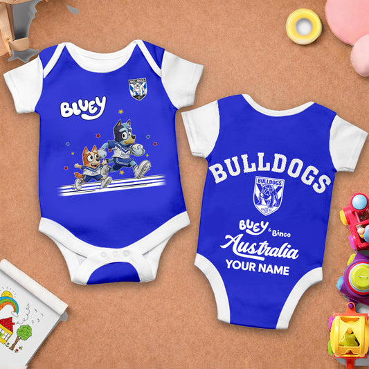 Premium x CB Bluey & Bingo  Baby Romper Custom Name For Kids V3 NDT LVH