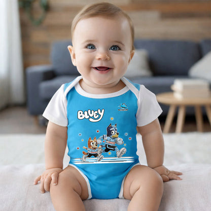 Premium x CS Bluey & Bingo  Baby Romper Custom Name For Kids V3 NDT LVH