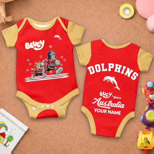 Premium x DOL Bluey & Bingo  Baby Romper Custom Name For Kids V3 NDT LVH