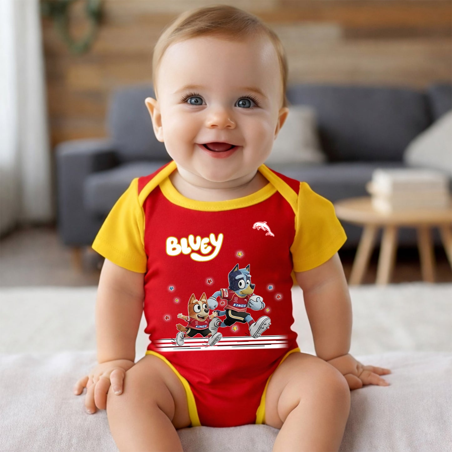 Premium x DOL Bluey & Bingo  Baby Romper Custom Name For Kids V3 NDT LVH