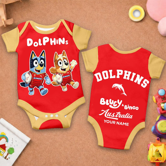 Premium x DOL New Baby Romper Custom Name For Kids NDT LVH