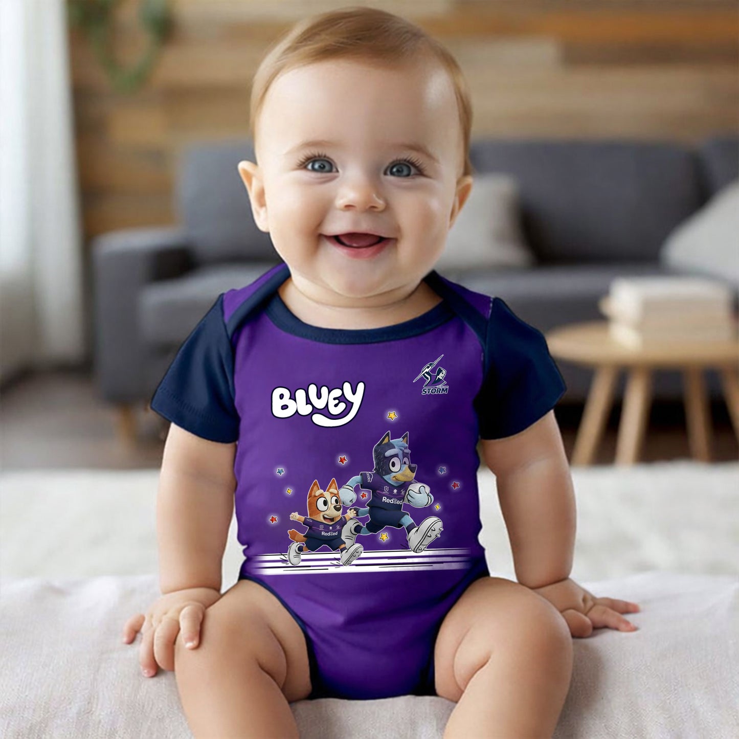 Premium x MS Bluey & Bingo  Baby Romper Custom Name For Kids V3 NDT LVH