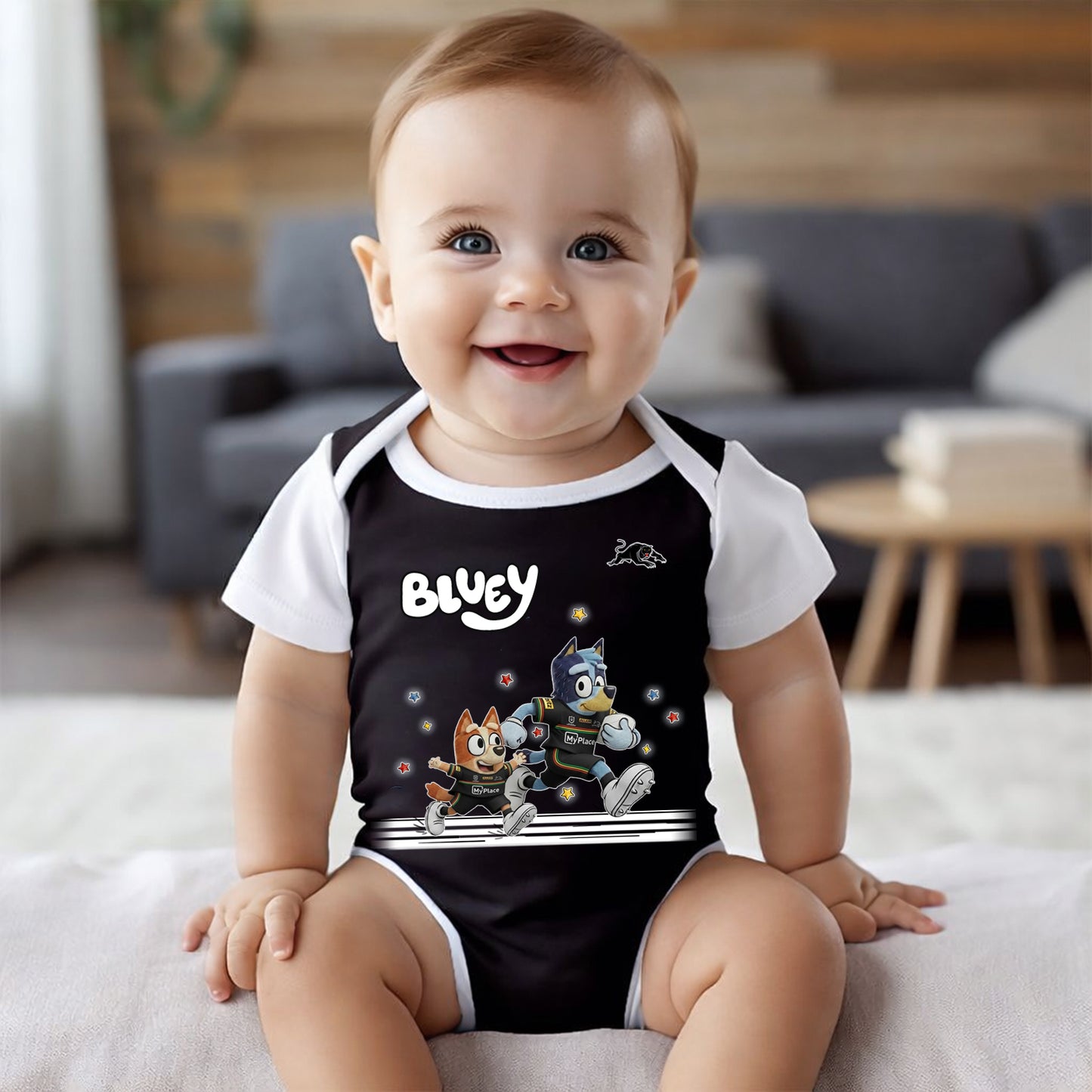 Premium x PP Bluey & Bingo  Baby Romper Custom Name For Kids V3 NDT LVH
