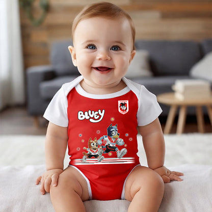 Premium x SID Bluey & Bingo  Baby Romper Custom Name For Kids V3 NDT LVH