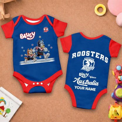 Premium x SR Bluey & Bingo  Baby Romper Custom Name For Kids V3 NDT LVH