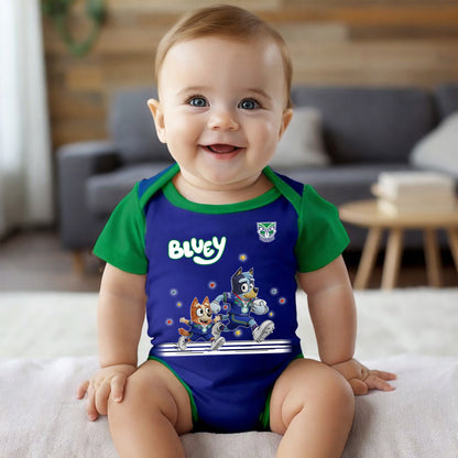 Premium x WAR Bluey & Bingo  Baby Romper Custom Name For Kids V3 NDT LVH