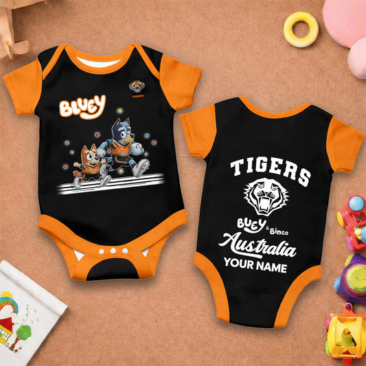 Premium x WT Bluey & Bingo  Baby Romper Custom Name For Kids V3 NDT LVH