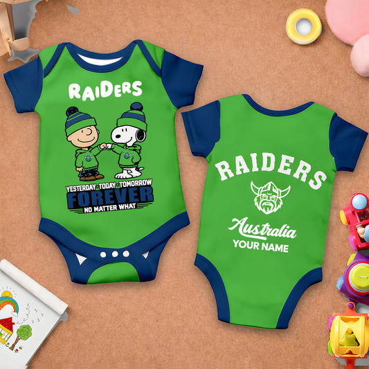 Premium NRL  x CR New Baby Romper Peanuts Custom Name For Kids NDT LVH 110326