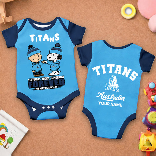 Premium NRL  x GCT New Baby Romper Peanuts Custom Name For Kids NDT LVH 110326