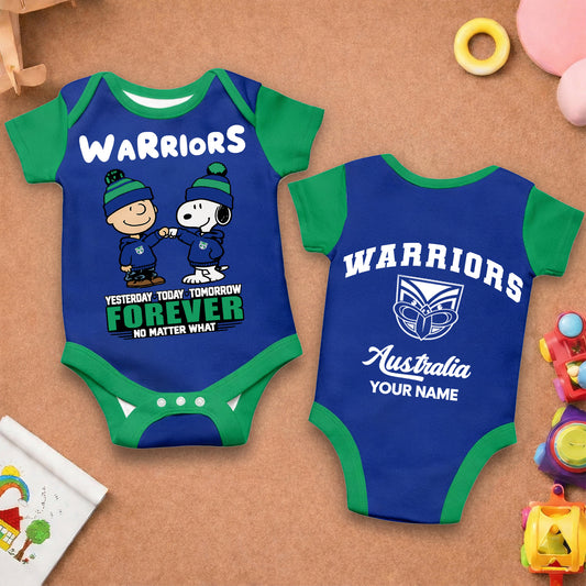 Premium NRL  x WAR New Baby Romper Peanuts Custom Name For Kids NDT LVH 110326