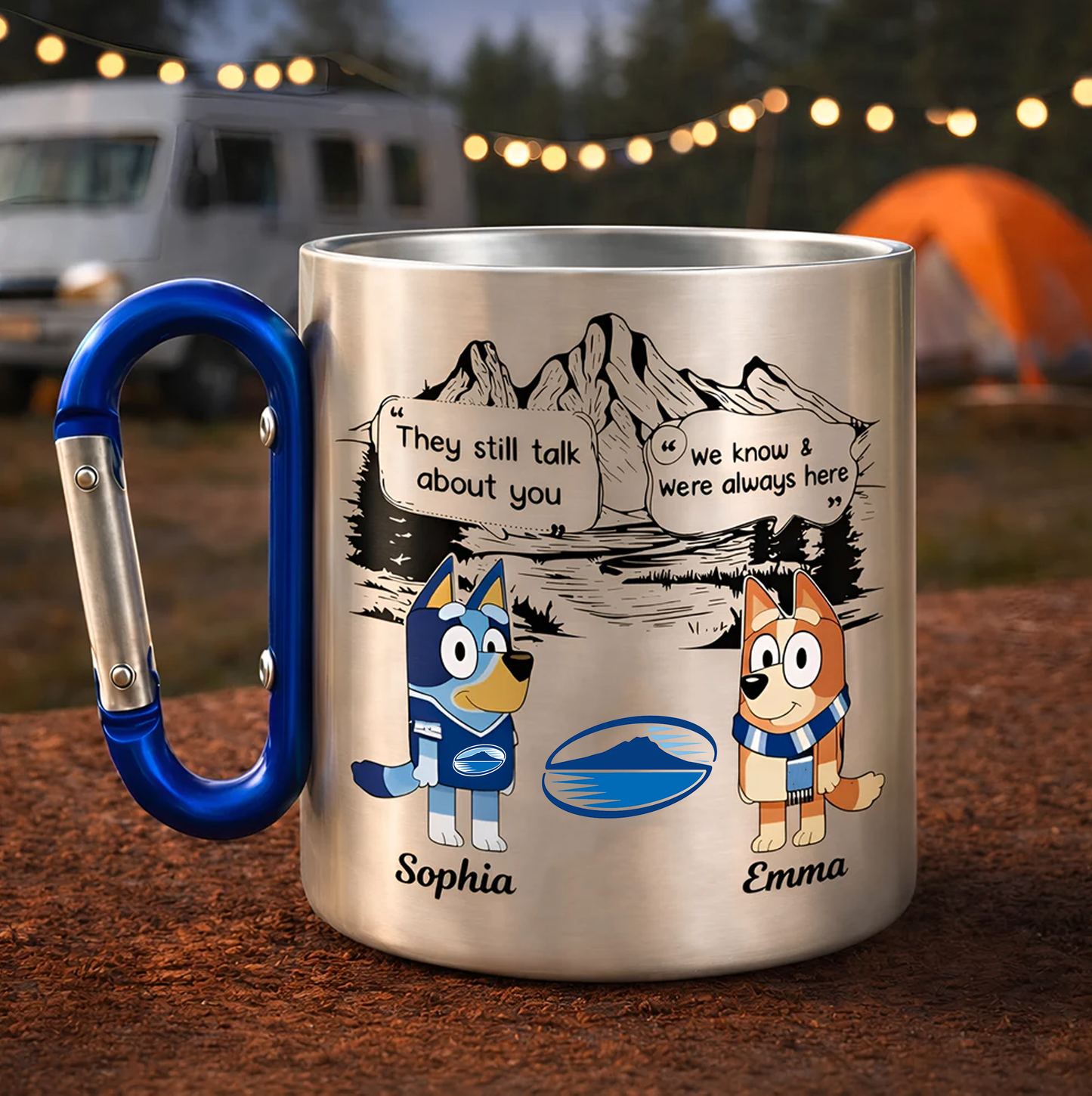 Premium SRP  X BLU BLUEY & BINGO Carabiner Mug Custome Name Limited Editions NDT VHM 170326