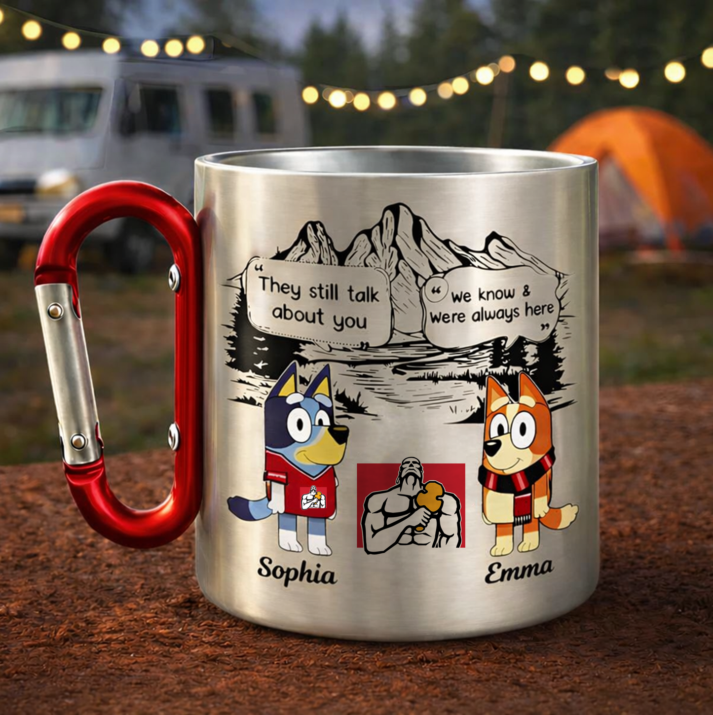 Premium SRP  X CHI BLUEY & BINGO Carabiner Mug Custome Name Limited Editions NDT VHM 180326
