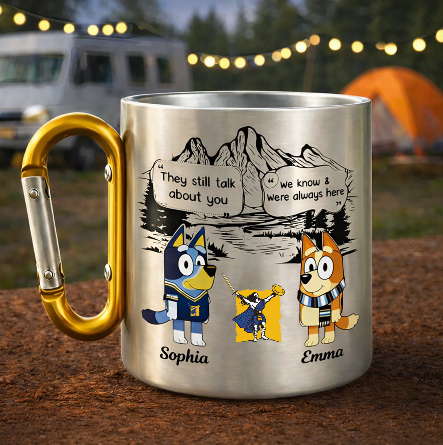 Premium SRP  X HIG BLUEY & BINGO Carabiner Mug Custome Name Limited Editions NDT VHM 180326