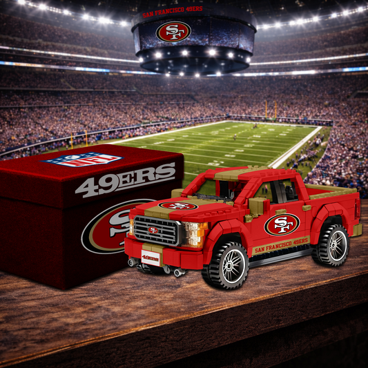 SF X NFL Football-themed pickup truck building blocks 0703 NAK NHT
