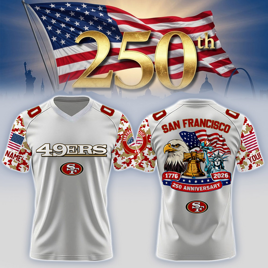 SF x 250th Years USA Anniversary-V-neck Short Sleeve Jersey DATND TANTD