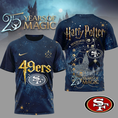 SF49 Premium NFL Harry Potter 25 Years Of Magic 3D Shirt DDT CTND