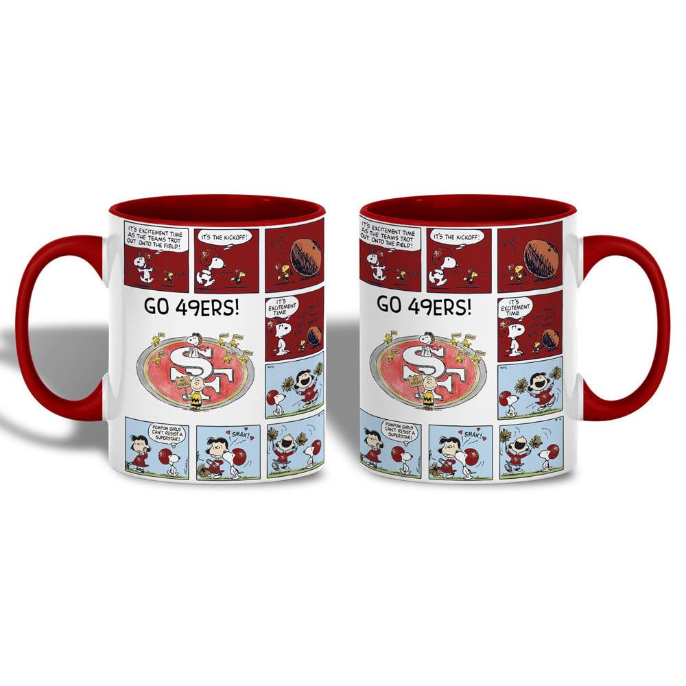 SF49 Premium NFL Peanuts Comic Mug DDT  CTND