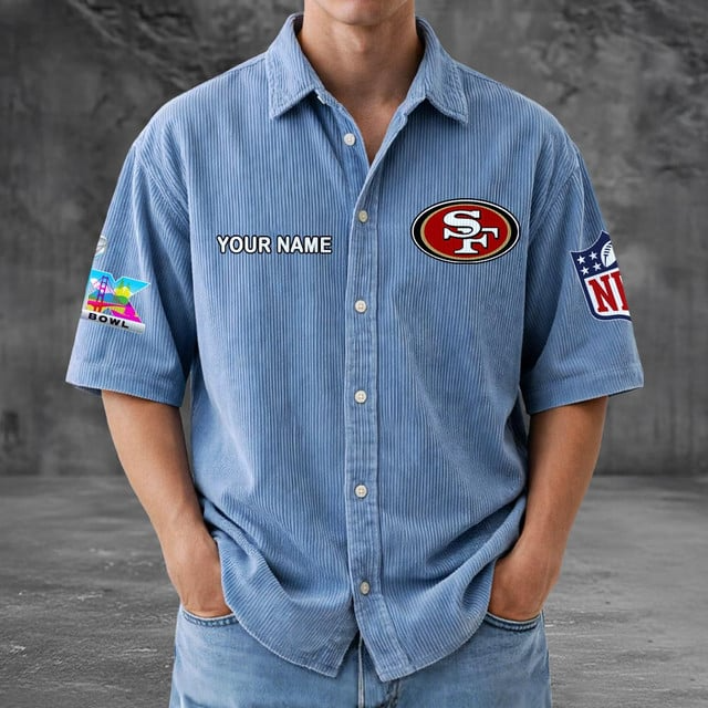 SF49 x NFL Men Seersucker Button Shirt DDT NTL