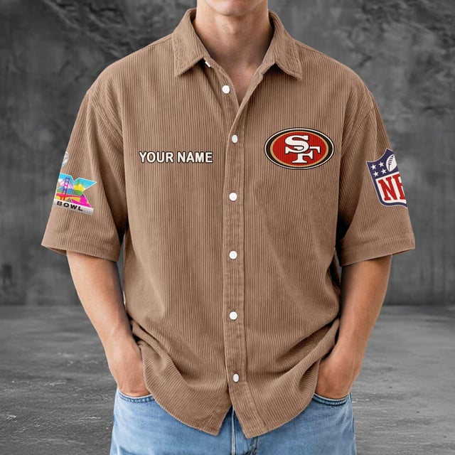 SF49 x NFL Men Seersucker Button Shirt DDT NTL
